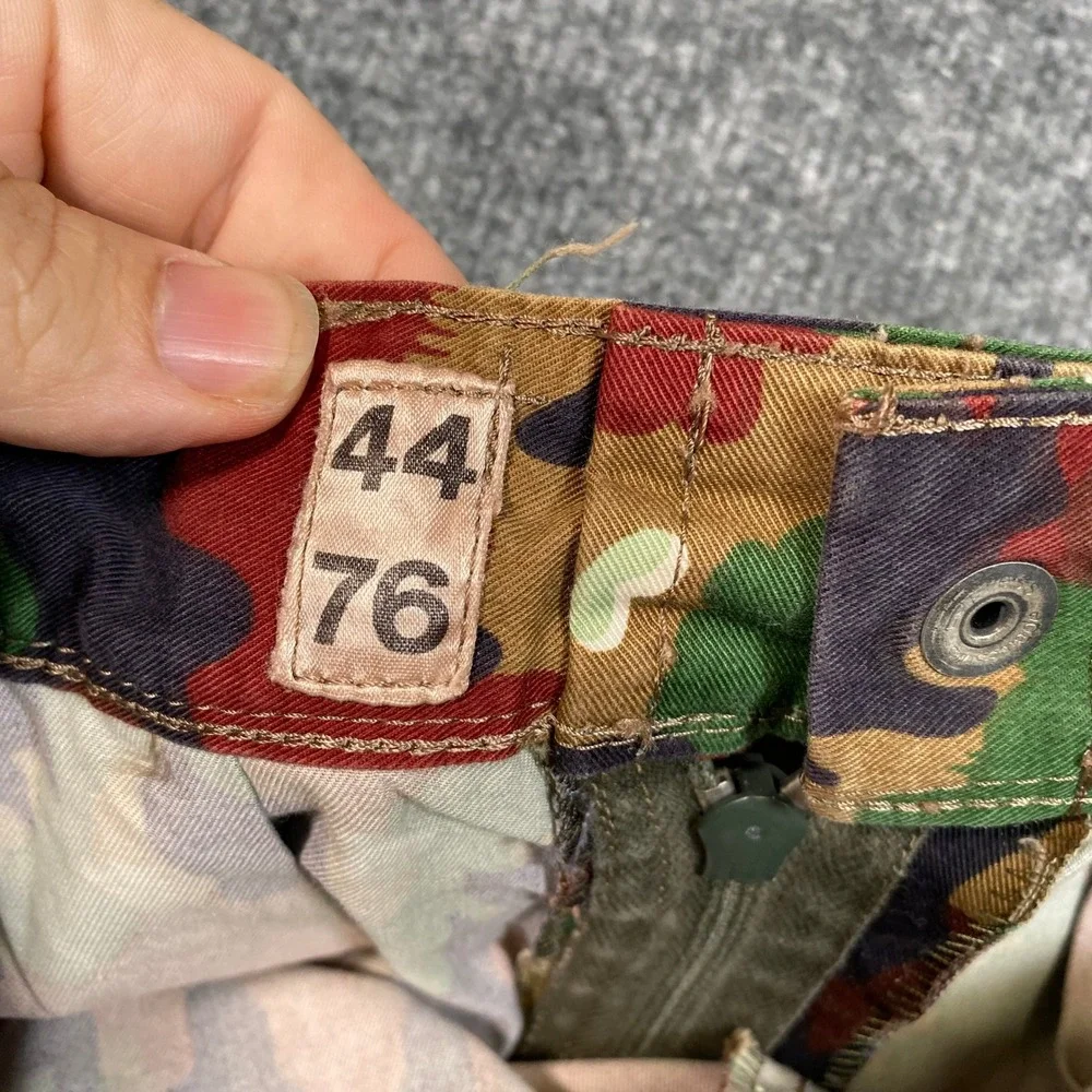 Swiss Military Alpenflage M70 Camo Cargo Field Pants Mens 30x30 Taz 83 Red Camo